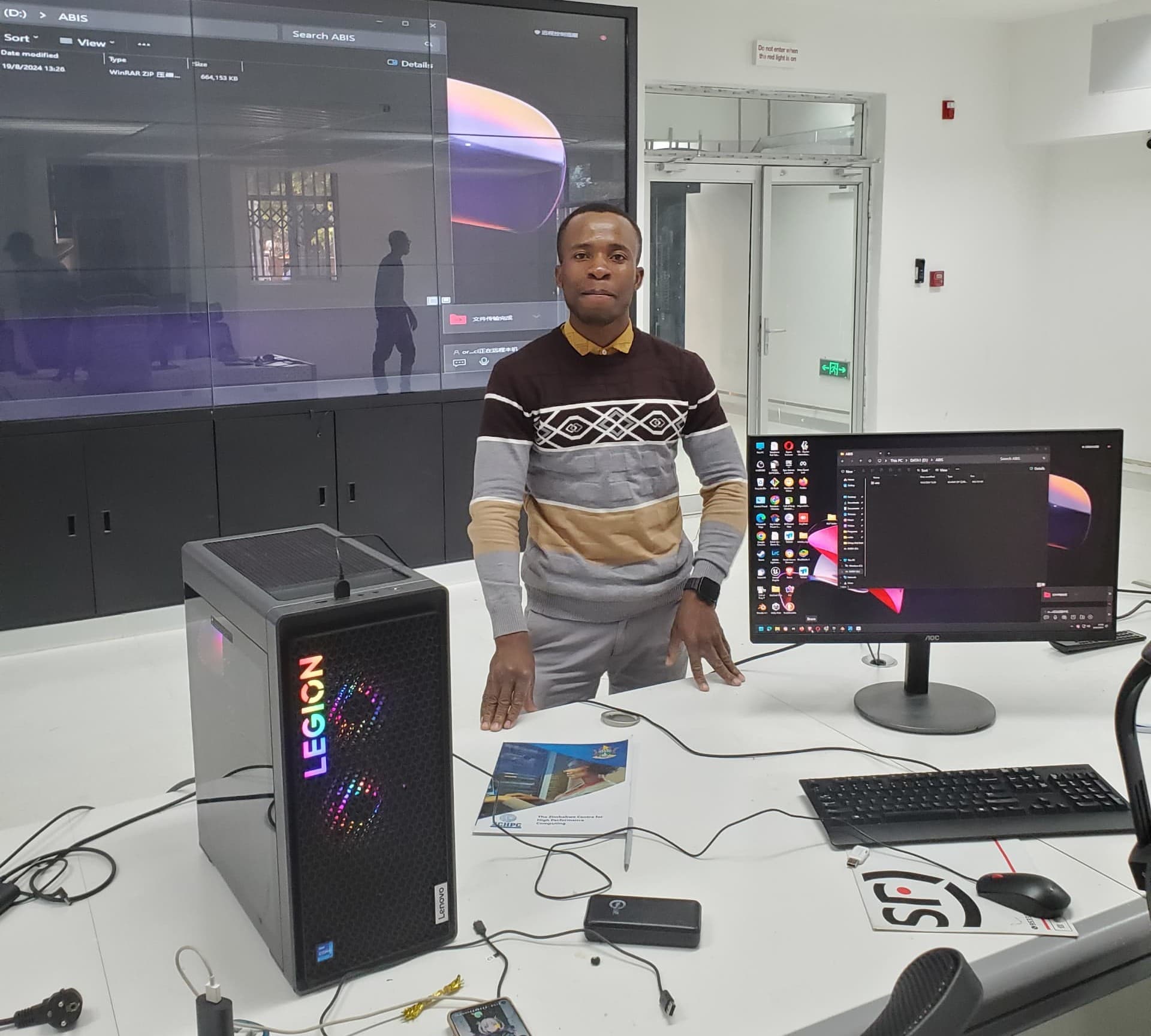 Repair technician working on hardware