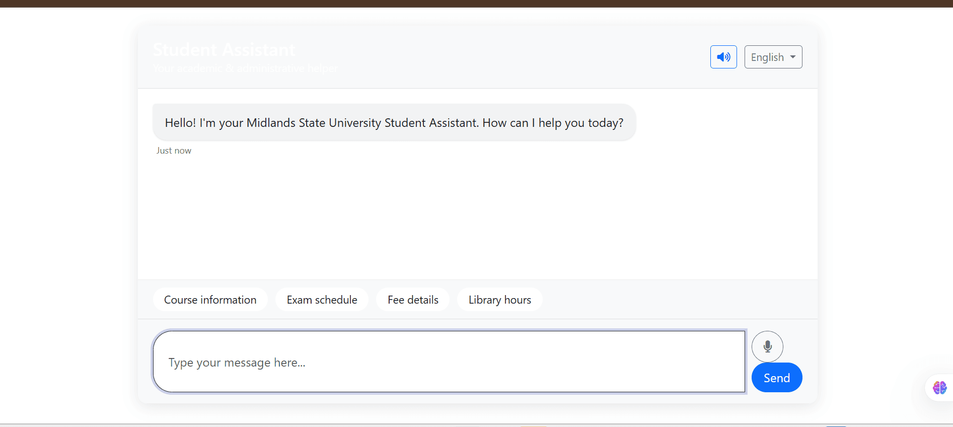 Analytics showing chatbot performance